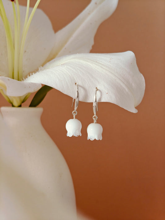 Vachana - Lily of The Valley Sterling Silver Dangle Earrings