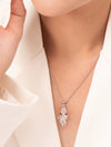 Standing Ganesha Necklace (Rhodium Silver)