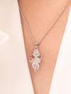 Standing Ganesha Necklace (Rhodium Silver)