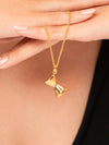 Hourglass Roman Numeral Necklace (Gold Vermeil)