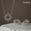 Sterling Silver 925 Sparkling Sunburst Jewelry