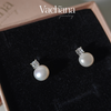 Sterling Silver Wedding Pearl Earrings