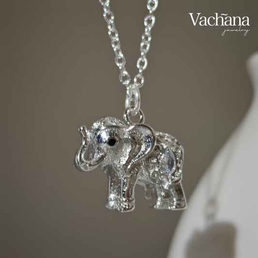 Elephant Pendant 925 Sterling Silver Necklace