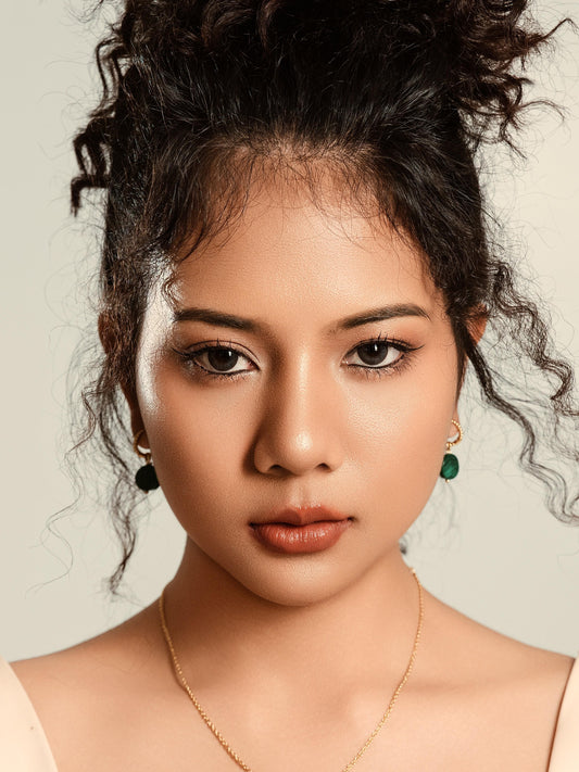 Malachite Mantra Earrings