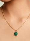 Malachite Mantra Necklace