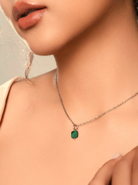 Malachite Square Necklace
