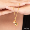 Hourglass Roman Numeral Necklace (Gold Vermeil)