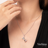 Hourglass Roman Numeral Necklace (Silver)