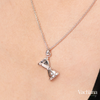Hourglass Roman Numeral Necklace (Silver)
