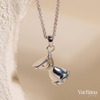 Hourglass Roman Numeral Necklace (Silver)