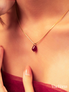 Vachana - Red Agate Faceted Pomegranate Seed Necklace and Earrings Sets