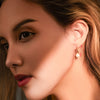 Natural Pearl Grade AA with Twisted Huggie Hoop Earrings