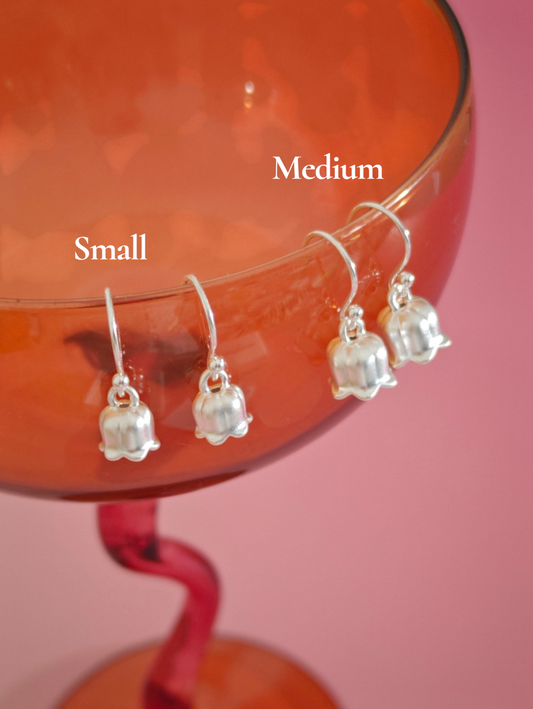 Vachana - Sterling Silver Lilly of the Valley Dangle Earrings