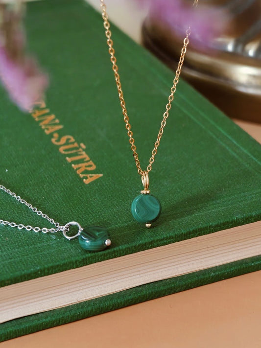 Malachite Mantra Necklace