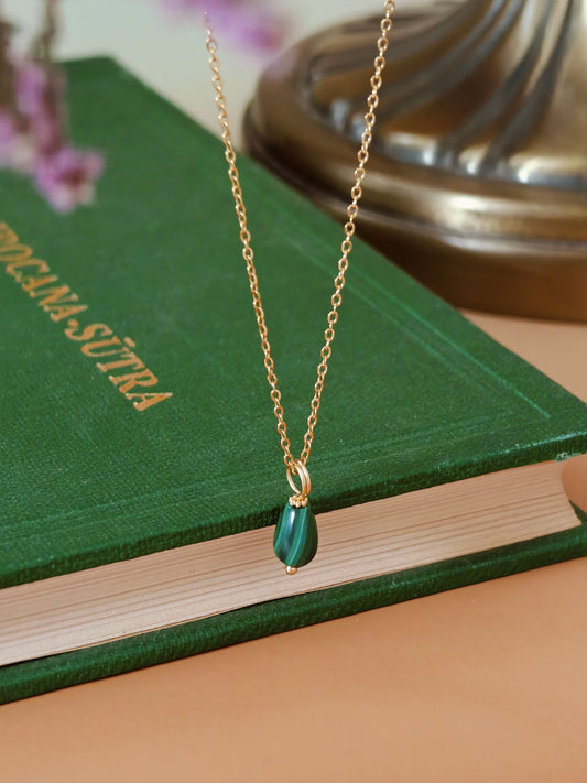 Malachite Drop of Stillness Necklace