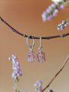 Elegant Strawberry Quartz Lily Earrings