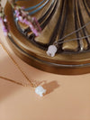 Elegant Natural White Jade Lily Necklace