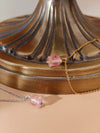 Elegant Rose Quartz Lily Necklace