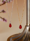 Red Agate Pomegranate Seed Beaded Necklace