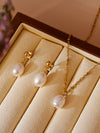 Set of Pearl Embrace Earrings & Necklace