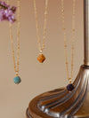 Aurora Rhombus Ocean Agate Necklace