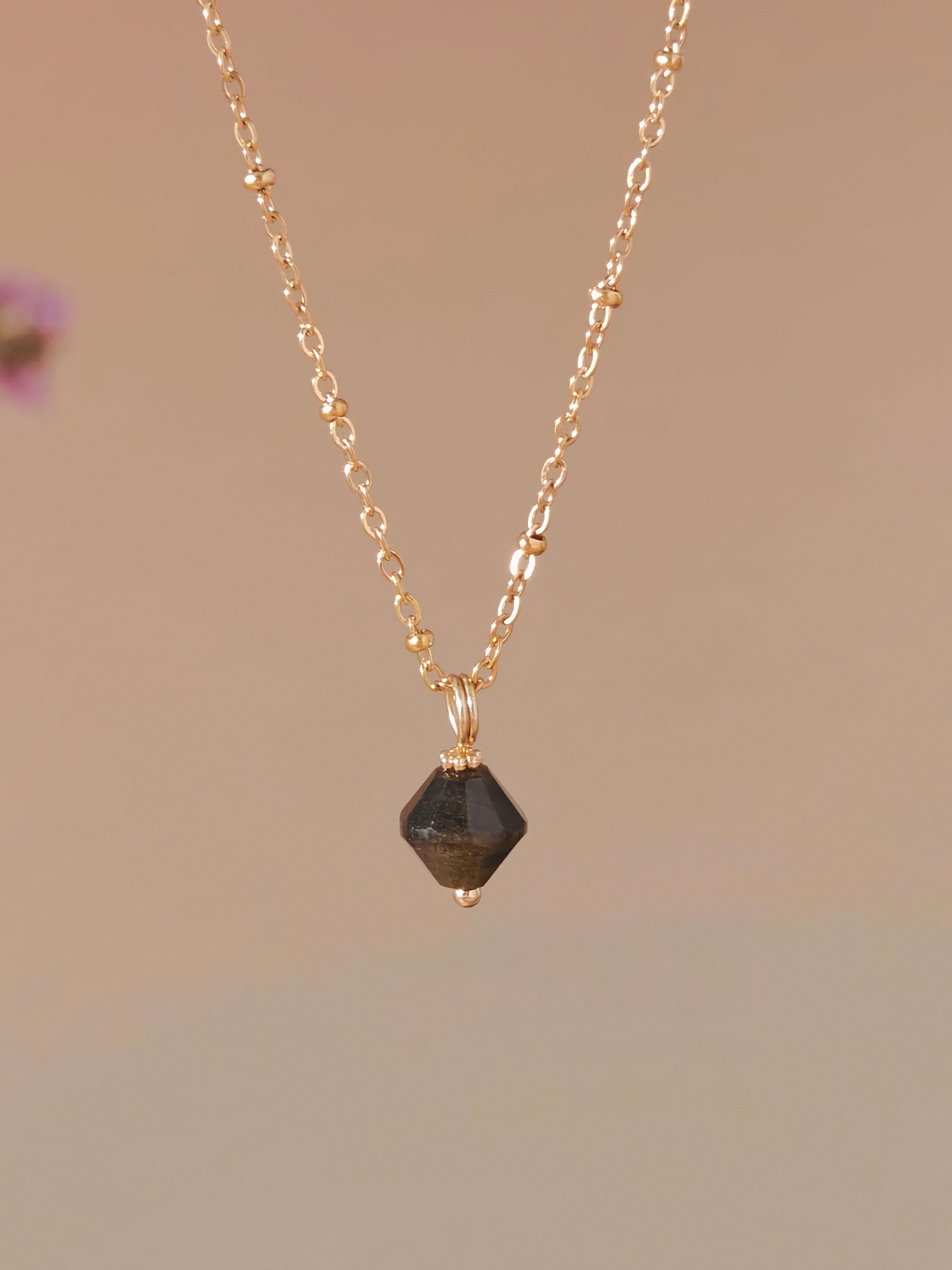 Aurora Rhombus Obsidian Necklace – Vachana Jewelry