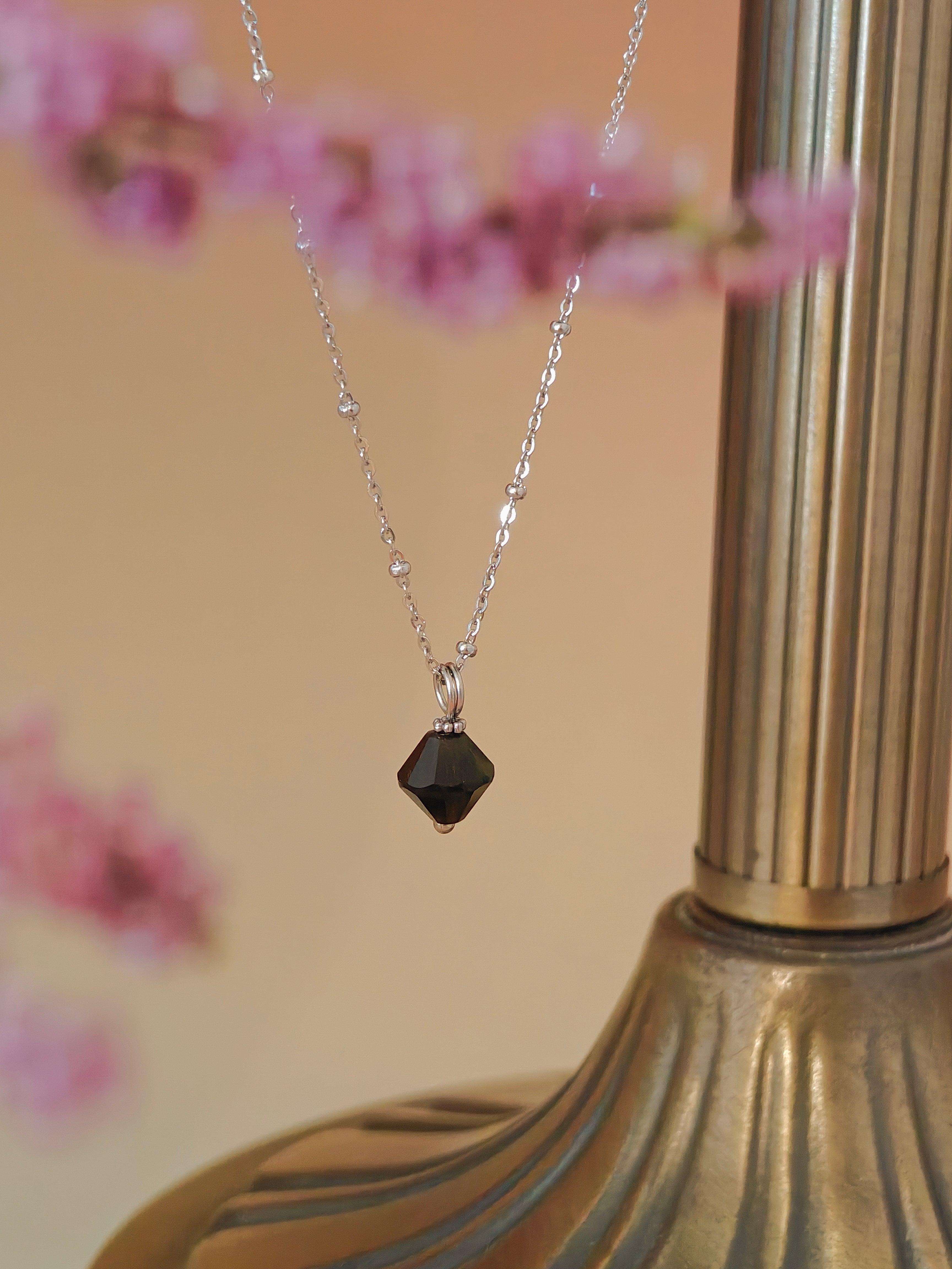 Aurora Rhombus Obsidian Necklace – Vachana Jewelry