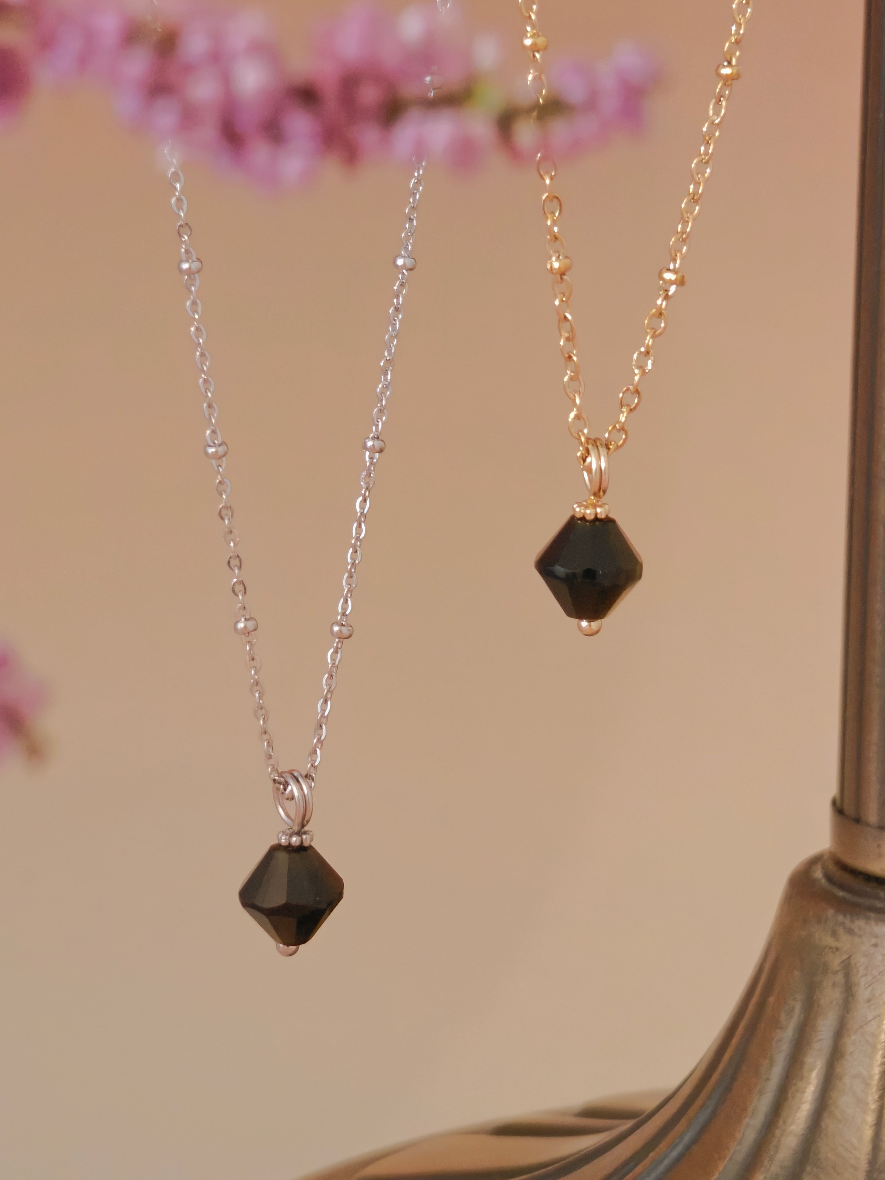 Aurora Rhombus Obsidian Necklace – Vachana Jewelry