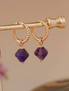 Aurora Rhombus Amethyst Earrings