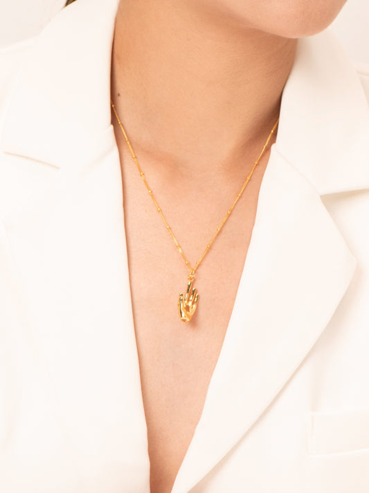 Jnana Mudra Necklace (Gold Vermeil)