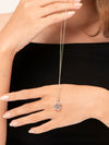 Spinning 9 Lucky Gemstones Dharma Wheel Pendant Necklace