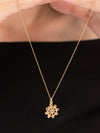 Spinning 9 Lucky Gemstones Dharma Wheel Pendant Necklace