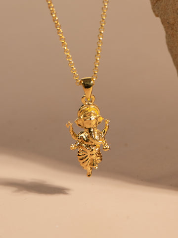 Standing Ganesha Necklace (Gold Vermeil)