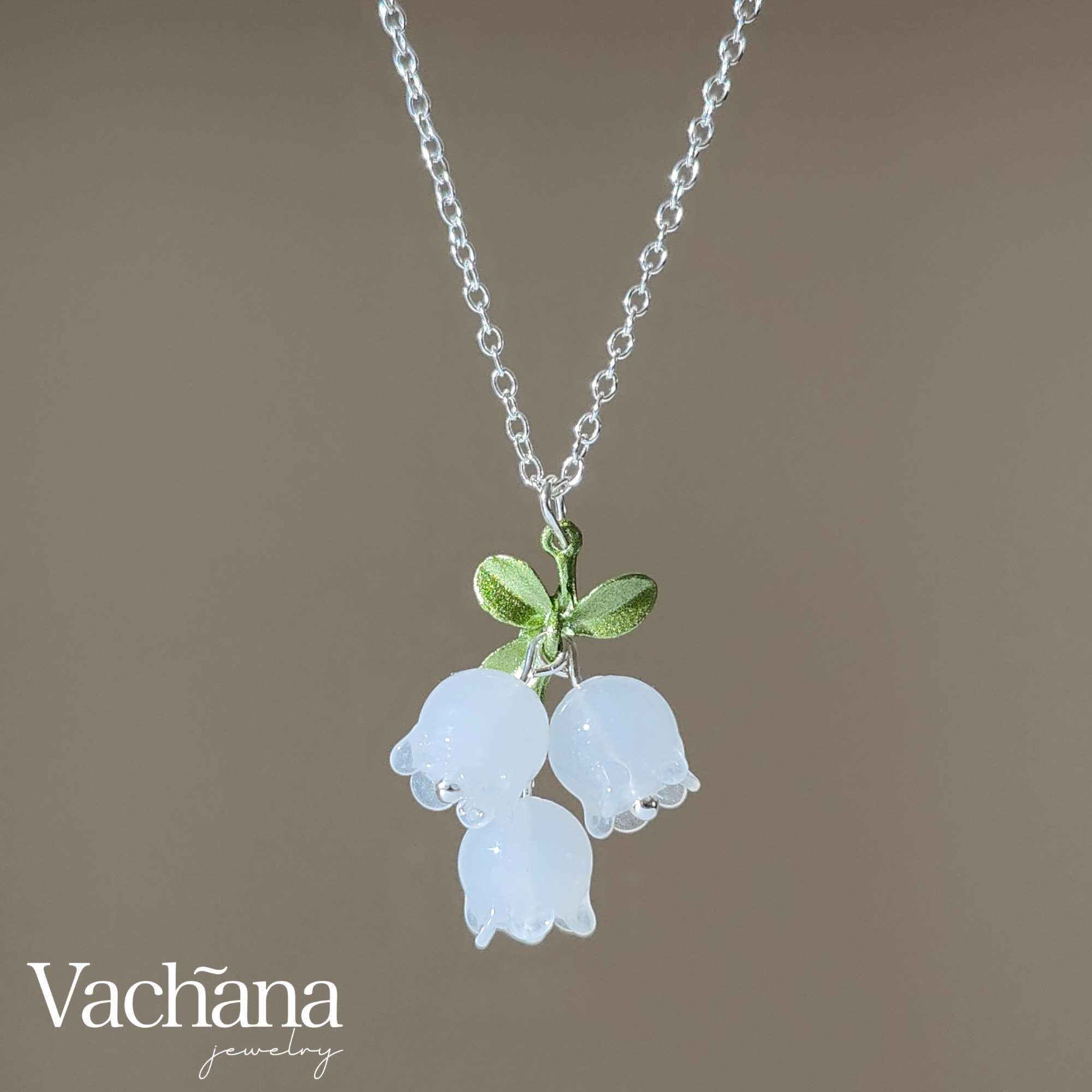 Sterling Silver 925 Lilly Of The Valley Necklace