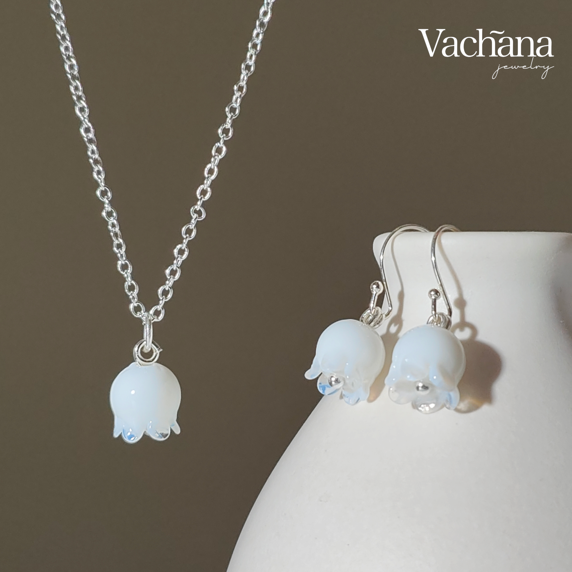 Simple White Lily of The Valley Jewelry