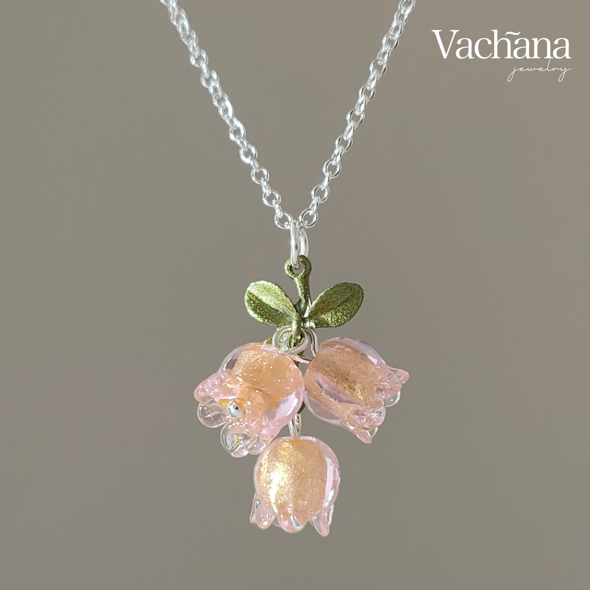 Sterling Silver 925 Lilly Of The Valley Necklace