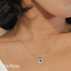 Circle Roman Numeral Cz Sterling Silver 925 Pendant Necklace