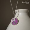 Pink Yin Yang 925 Sterling Silver Pendant Necklace