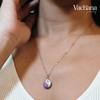 Pink Yin Yang 925 Sterling Silver Pendant Necklace