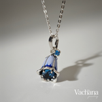 Bluebell 925 Sterling Silver Enamel Necklace