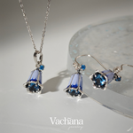 Bluebell Sterling Silver Enamel Jewelry Set