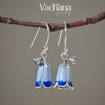 Bluebell 925 Sterling Silver Enamel Drop Earrings