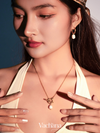 Natural Freshwater Pearl T Bar Clasp Necklace