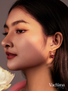 Vachana - Red Agate Faceted Pomegranate Seed Sterling Silver Earrings