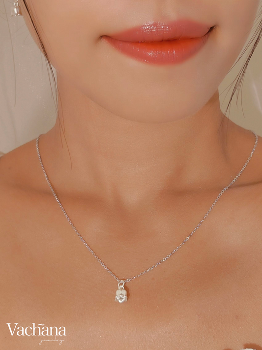 Vachana - Sterling Silver Lilly of the Valley Necklace