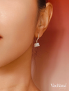 Vachana - Shell Lily Sterling Silver Dangle Earrings