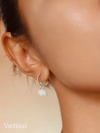 Vachana - Shell Lily Sterling Silver Dangle Earrings