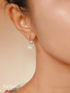 Vachana - Shell Lily Sterling Silver Dangle Earrings