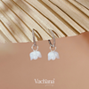 Vachana - Shell Lily Sterling Silver Dangle Earrings