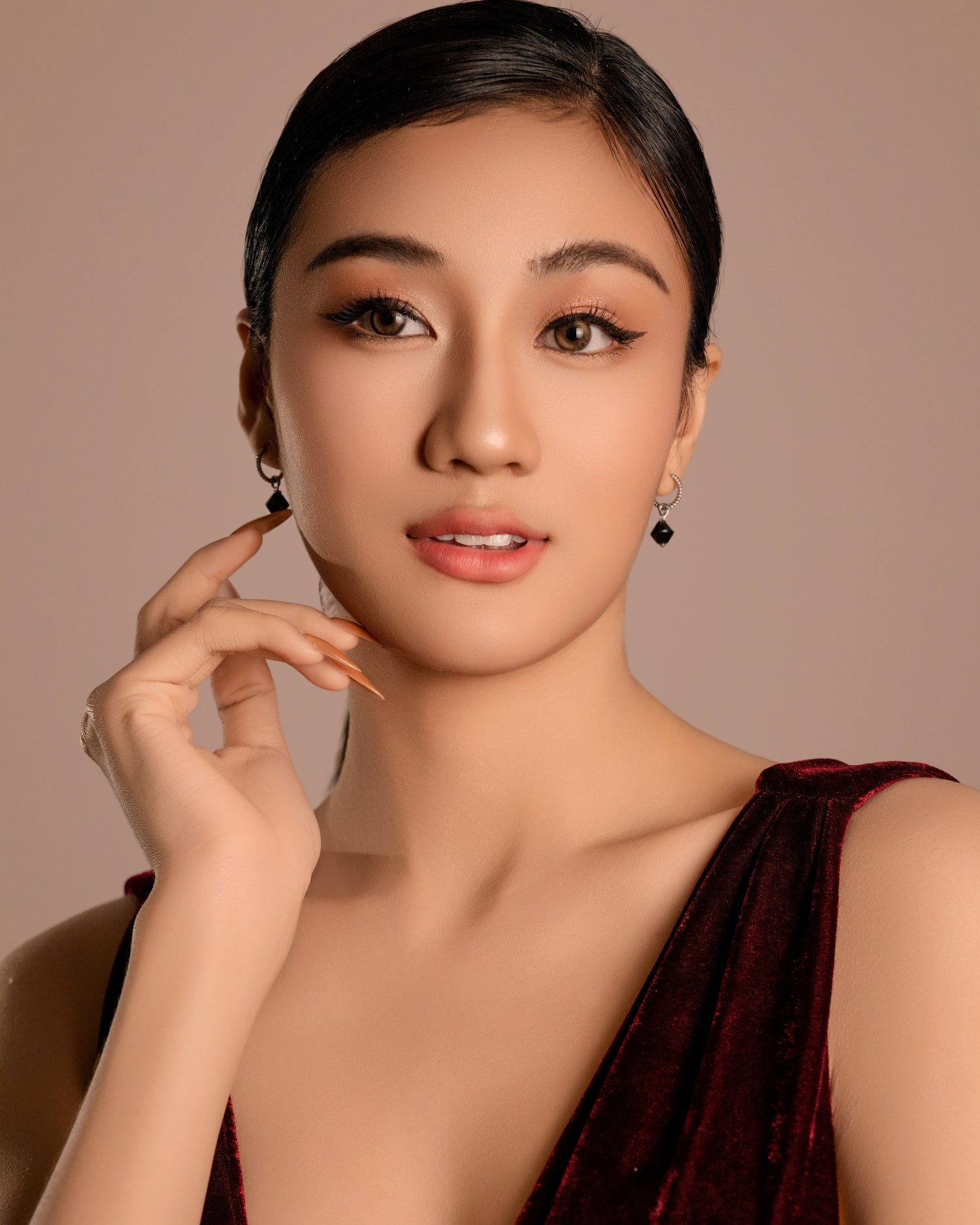 Aurora Rhombus Obsidian Earrings